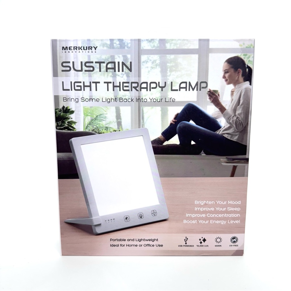 Merkury Innovations Sustain Portable Light Office Home White New In Box